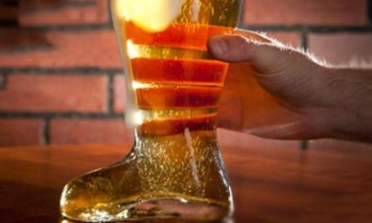 Bierglas in vorm van een Laars